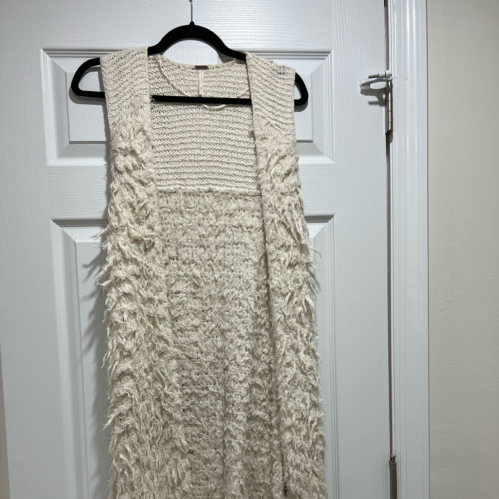FREE PEOPLE SHAGGY LONG VEST